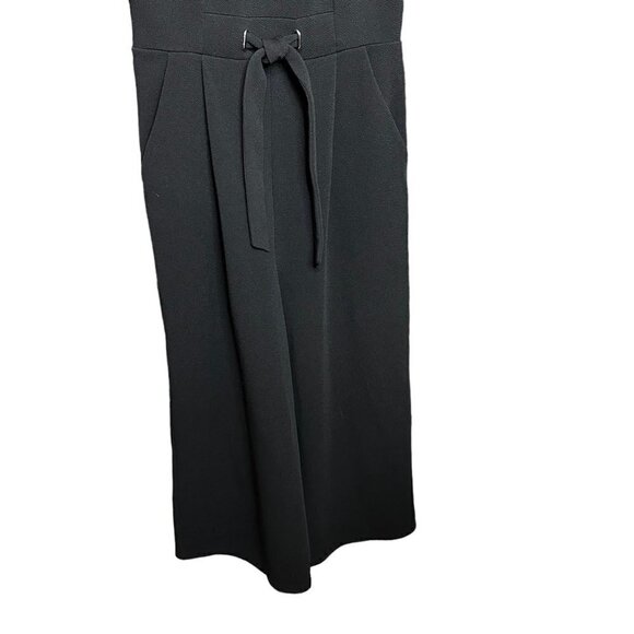 Rachel Zoe Scoop Neck Pull On Cropped Wide Leg Jumpsuit Black Women's Size 4 - Picture 5 of 8